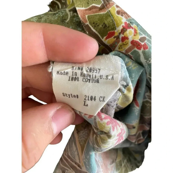 Tori Richard Honolulu Men's Short Sleeve Button Down Casual Shirt Size Large - Picture 3 of 4